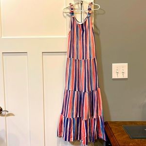 Girls Gymboree Long Dress Size 10 Stripes Multi Color